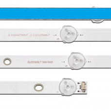 Комплект планок LED подсветки для телевизоров 32, DLED32SLT 3X6 0005, JL.D320427005-T, JL.D321225006-T, Saturn TV LED32HD500U, LED TV ERGO 32DH5502