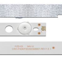 Комплект подсветки матрицы Direct LED 40" CRH-P40KP35350308667-REV1.5 / RF-AJ400S30-0801S-12 A1 (3 планки по 8 LED, 3V) для Sharp, Blaupunkt, Bush, Dexp, Erisson, Supra