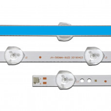 Универсальная планка LED подсветки для телевизора JH-580MM-9LED  580×10 мм 9 led - 3V
