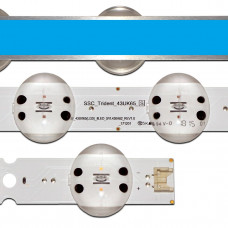 Комплект подсветки SSC_43UK65(LGD)_8LED_SVL430A62_REV1.0, SSC_Trident_43UK65_S, EAV63992501, EAV63992502, AGM76191801, 43UK6500, 43UK6750, 43UK6500PLA 43UK6750PLD, 43UK6500MLA