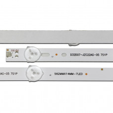 Универсальная планка LED подсветки для телевизора D32D07-JZC22AG-05  562 MM X 14 MM-7 LED - 6V
